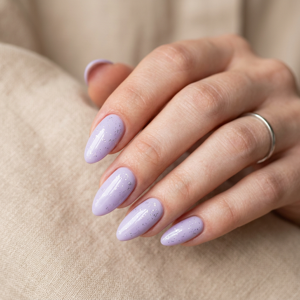 Lavender Silver - ネイルデザイン No.10